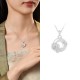 Chalcedony 925 Silver Peace Buckle Flowers Necklace Chalcedony 925 Silver Peace Buckle Flowers Necklace