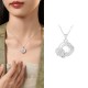 Chalcedony 925 Silver Peace Buckle Flowers Necklace Chalcedony 925 Silver Peace Buckle Flowers Necklace