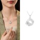 Chalcedony 925 Silver Peace Buckle Flowers Necklace Chalcedony 925 Silver Peace Buckle Flowers Necklace