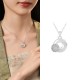Chalcedony 925 Silver Peace Buckle Flowers Necklace Chalcedony 925 Silver Peace Buckle Flowers Necklace