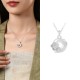 Chalcedony 925 Silver Peace Buckle Flowers Necklace Chalcedony 925 Silver Peace Buckle Flowers Necklace