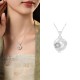 Chalcedony 925 Silver Peace Buckle Flowers Necklace Chalcedony 925 Silver Peace Buckle Flowers Necklace
