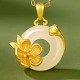 Chalcedony 925 Silver Peace Buckle Flowers Necklace Chalcedony 925 Silver Peace Buckle Flowers Necklace