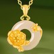 Chalcedony 925 Silver Peace Buckle Flowers Necklace Chalcedony 925 Silver Peace Buckle Flowers Necklace