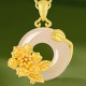 Chalcedony 925 Silver Peace Buckle Flowers Necklace Chalcedony 925 Silver Peace Buckle Flowers Necklace