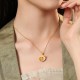Chalcedony 925 Silver Peace Buckle Flowers Necklace Chalcedony 925 Silver Peace Buckle Flowers Necklace