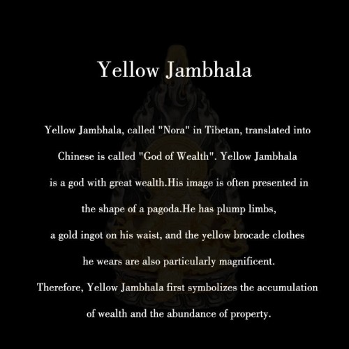 Tibet Yellow Jambhala God of Wealth Necklace
