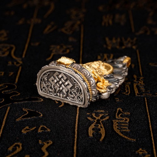 Tibet Yellow Jambhala God of Wealth Necklace
