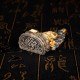 Tibet Yellow Jambhala God of Wealth Necklace