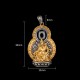 925 Silver Tibet Jambhala God of Wealth Dzi Bead Necklace 925 Silver Tibet Jambhala God of Wealth Dzi Bead Necklace