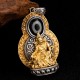 925 Silver Tibet Jambhala God of Wealth Dzi Bead Necklace 925 Silver Tibet Jambhala God of Wealth Dzi Bead Necklace