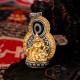 925 Silver Tibet Jambhala God of Wealth Dzi Bead Necklace 925 Silver Tibet Jambhala God of Wealth Dzi Bead Necklace