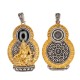 925 Silver Tibet Jambhala God of Wealth Dzi Bead Necklace 925 Silver Tibet Jambhala God of Wealth Dzi Bead Necklace