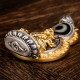 925 Silver Tibet Jambhala God of Wealth Dzi Bead Necklace 925 Silver Tibet Jambhala God of Wealth Dzi Bead Necklace