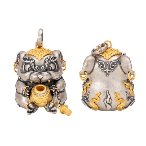 Sterling Silver Tibetan Rat Protection Necklace Pendant Sterling Silver Tibetan Rat Protection Necklace Pendant