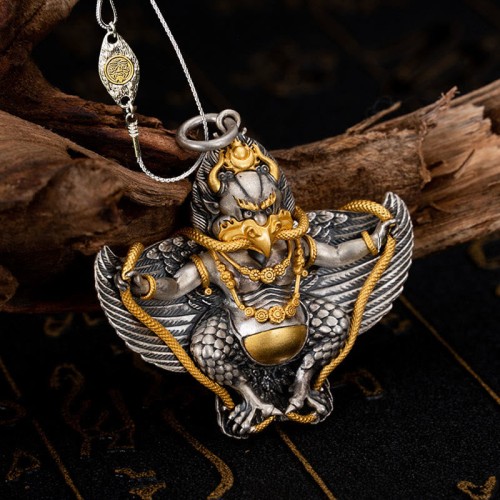 Sterling Silver Tibetan Garuda Wisdom Necklace Pendant Sterling Silver Tibetan Garuda Wisdom Necklace Pendant