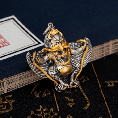 Sterling Silver Tibetan Garuda Wisdom Necklace Pendant Sterling Silver Tibetan Garuda Wisdom Necklace Pendant