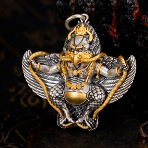 Sterling Silver Tibetan Garuda Wisdom Necklace Pendant Sterling Silver Tibetan Garuda Wisdom Necklace Pendant