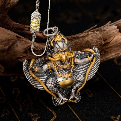 Sterling Silver Tibetan Garuda Wisdom Necklace Pendant Sterling Silver Tibetan Garuda Wisdom Necklace Pendant