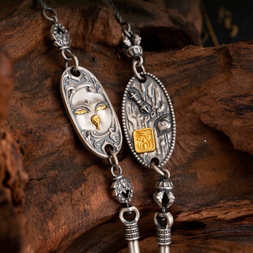 Sterling Silver Zakiram Goddess Tara Protection Necklace