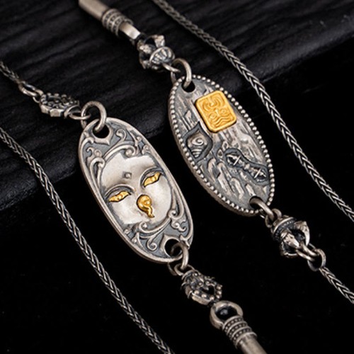 Sterling Silver Zakiram Goddess Tara Protection Necklace
