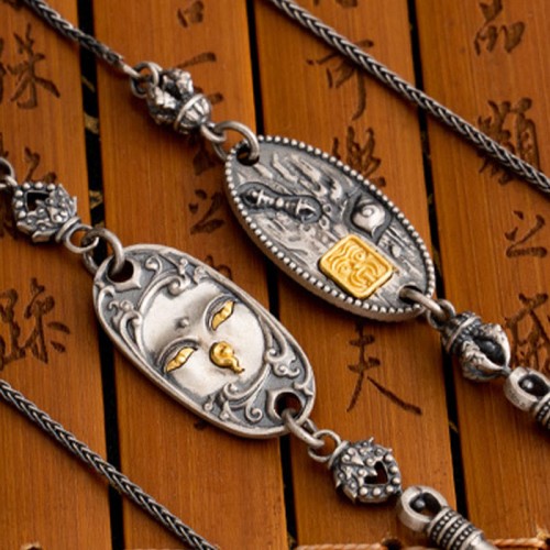 Sterling Silver Zakiram Goddess Tara Protection Necklace