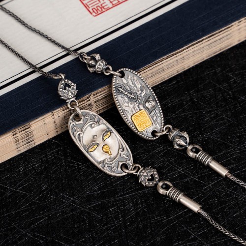 Sterling Silver Zakiram Goddess Tara Protection Necklace