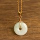 Jade Peace Buckle Luck Pendant Necklace Jade Peace Buckle Luck Pendant Necklace