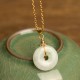 Jade Peace Buckle Luck Pendant Necklace Jade Peace Buckle Luck Pendant Necklace
