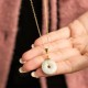 Jade Peace Buckle Luck Pendant Necklace Jade Peace Buckle Luck Pendant Necklace
