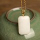 Hetian Jade Silver Prosperity Necklace Hetian Jade Silver Prosperity Necklace
