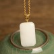 Hetian Jade Silver Prosperity Necklace Hetian Jade Silver Prosperity Necklace