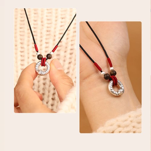 Sterling Silver Year of the Snake Agarwood Protection Pendant Sterling Silver Year of the Snake Agarwood Protection Pendant