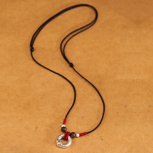 Sterling Silver Year of the Snake Agarwood Protection Pendant Sterling Silver Year of the Snake Agarwood Protection Pendant
