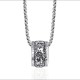 Om Mani Padme Hum Titanium Steel Peace Necklace Pendant