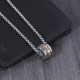 Om Mani Padme Hum Titanium Steel Peace Necklace Pendant