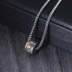 Om Mani Padme Hum Titanium Steel Peace Necklace Pendant