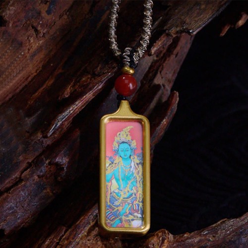 Tibet Zakiram Yellow God of Wealth Calm Necklace Tibet Zakiram Yellow God of Wealth Calm Necklace