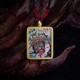 Tibetan Zakiram Nine-Tailed Fox Wealth Thangka Pendant Tibetan Zakiram Nine-Tailed Fox Wealth Thangka Pendant