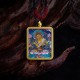 Tibetan Zakiram Nine-Tailed Fox Wealth Thangka Pendant Tibetan Zakiram Nine-Tailed Fox Wealth Thangka Pendant