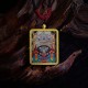 Tibetan Zakiram Nine-Tailed Fox Wealth Thangka Pendant Tibetan Zakiram Nine-Tailed Fox Wealth Thangka Pendant