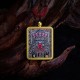 Tibetan Zakiram Nine-Tailed Fox Wealth Thangka Pendant Tibetan Zakiram Nine-Tailed Fox Wealth Thangka Pendant
