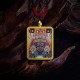 Tibetan Zakiram Nine-Tailed Fox Wealth Thangka Pendant Tibetan Zakiram Nine-Tailed Fox Wealth Thangka Pendant