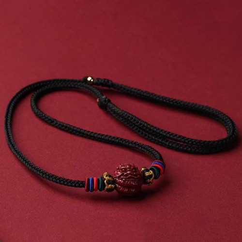 Cinnabar Zodiac Black String Blessing Necklace Cinnabar Zodiac Black String Blessing Necklace