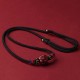 Cinnabar Zodiac Black String Blessing Necklace Cinnabar Zodiac Black String Blessing Necklace