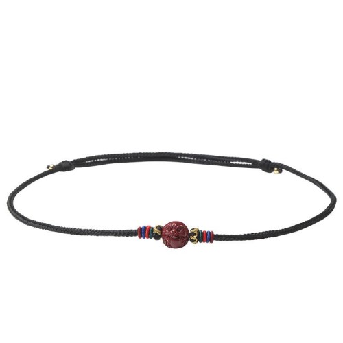 Cinnabar Zodiac Black String Blessing Necklace Cinnabar Zodiac Black String Blessing Necklace