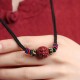 Cinnabar Zodiac Black String Blessing Necklace Cinnabar Zodiac Black String Blessing Necklace