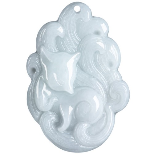 Natural Jade Nine-Tailed Fox Luck Necklace Natural Jade Nine-Tailed Fox Luck Necklace