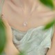 Chalcedony Peace Buckle 999 Silver Lotus Necklace