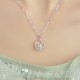 Chalcedony Peace Buckle 999 Silver Lotus Necklace